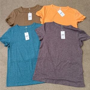 Set of Four Crew Neck T-Shirts in Assorted Colors